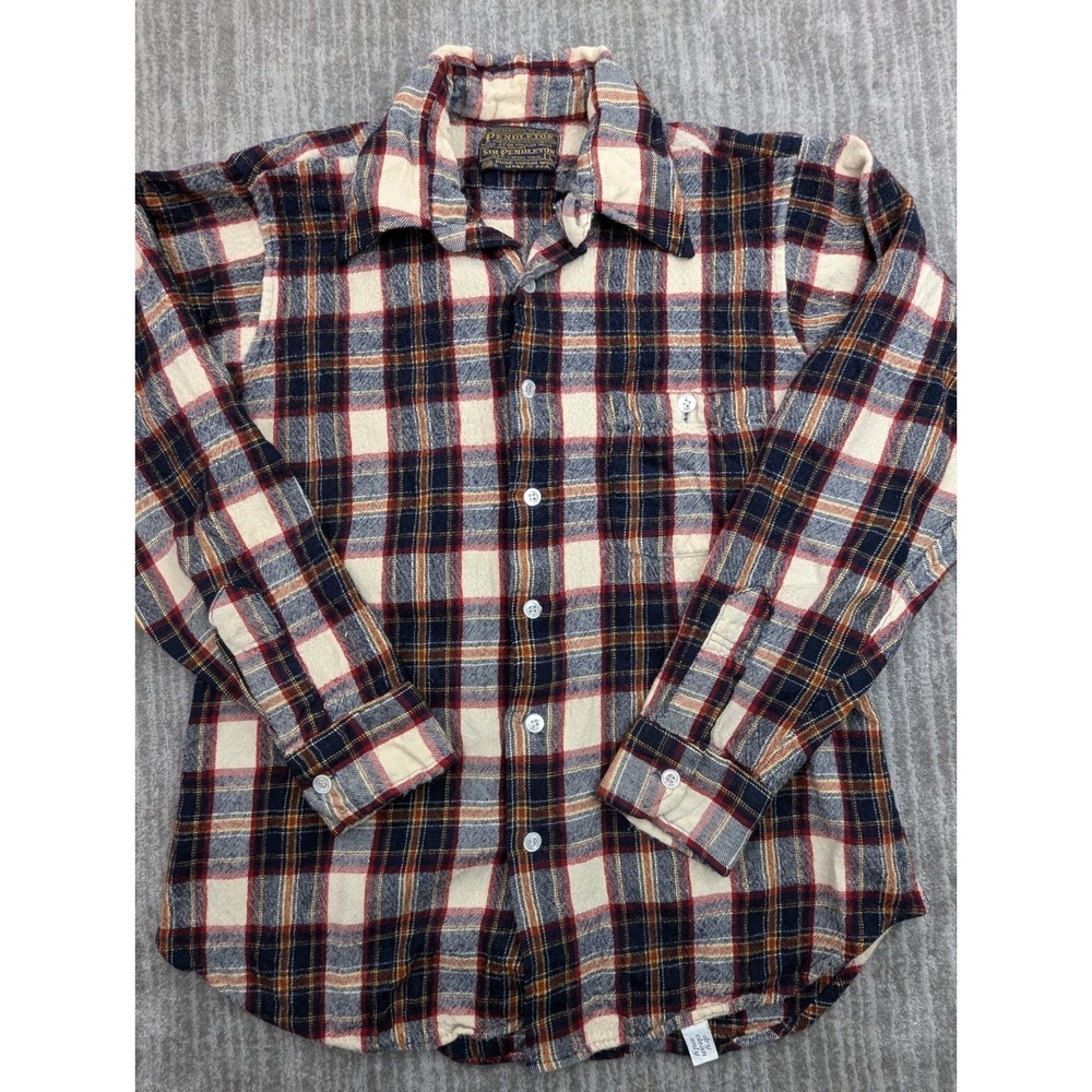 VTG 60s Pendleton Shirt Men's Small Hunting Plaid Wool Flannel Button Up Shrunk